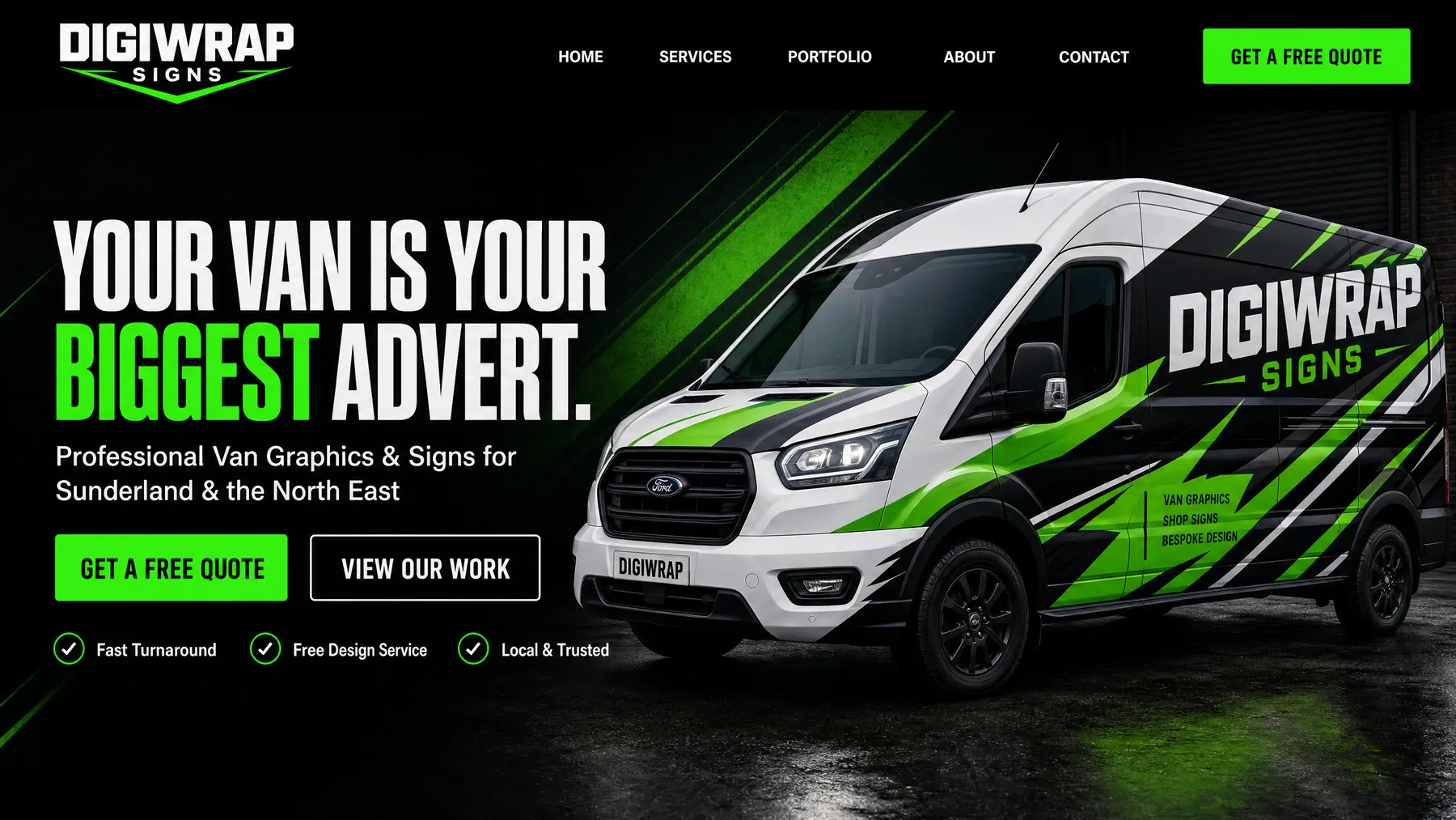 DigiWrap Signs vehicle graphics and signage example